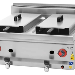 CSA Gazlı Fritöz 10+10 Litre Set Üstü 80x70x30 cm Ce Belgeli KRCS.SFG.870